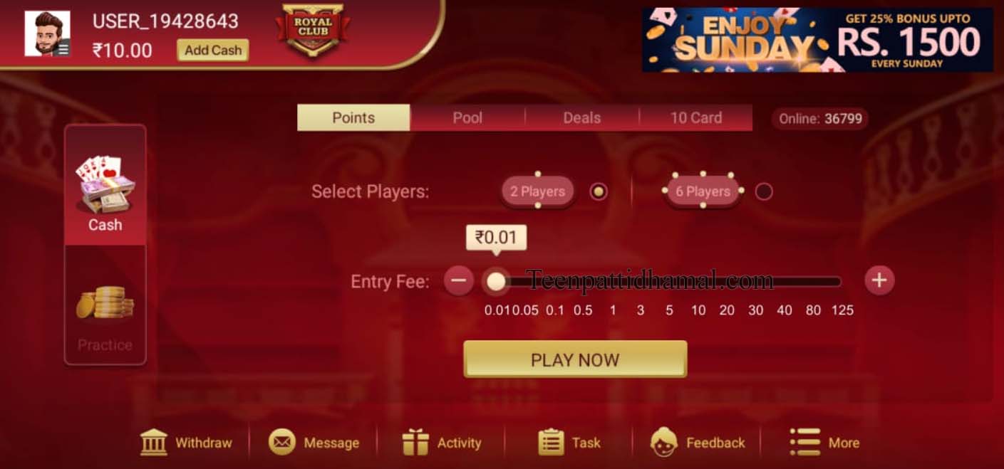 Available Game In Rummy League Real Apk