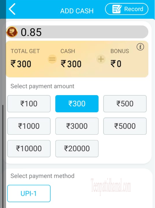 Add Cash On Rummy Vijay App