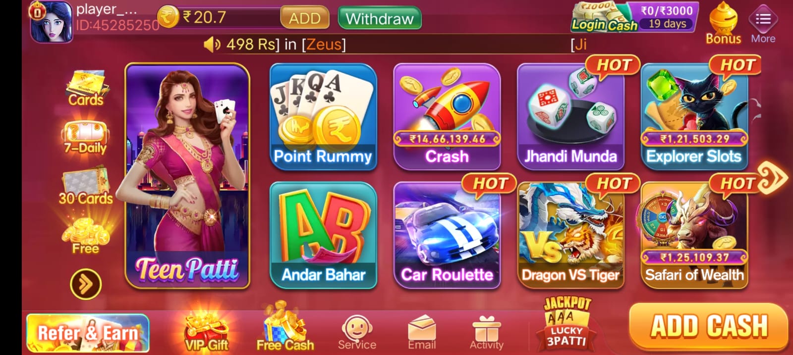 Supported Games In Meta Rummy Apk