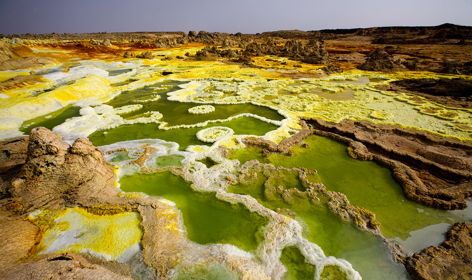 7. Danakil Desert –एक ज्वालामुखी सक्रिय क्षेत्र