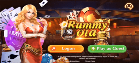 Login Process In "Rummy Ola" APP