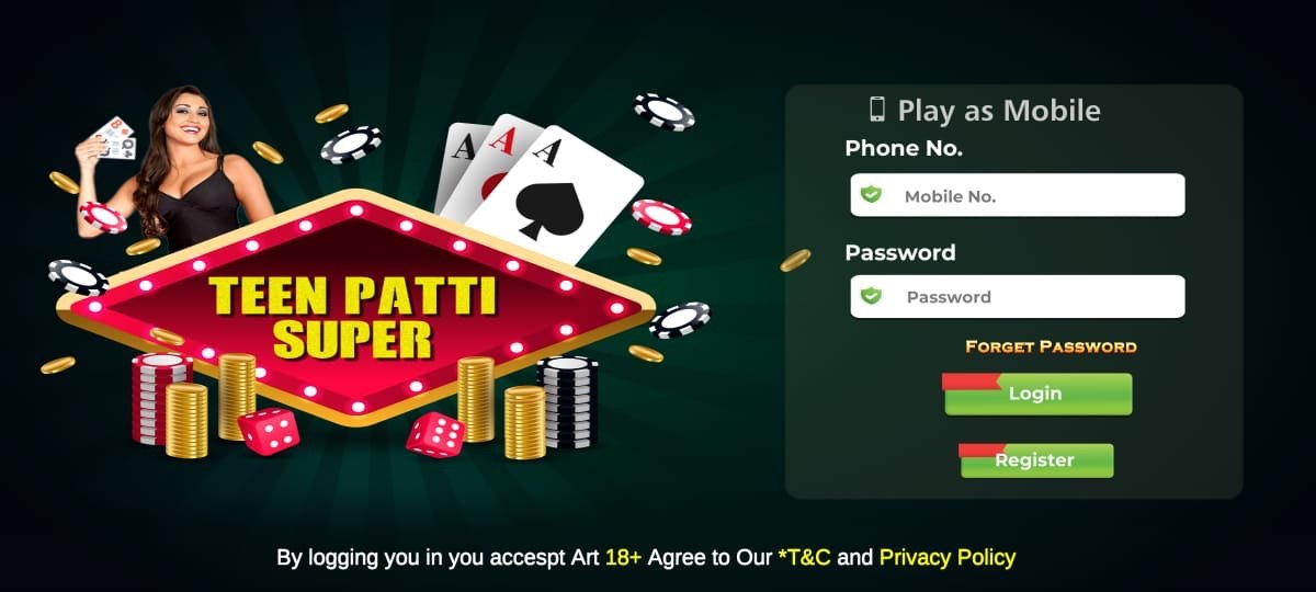 Create Account In Super 3 Patti App